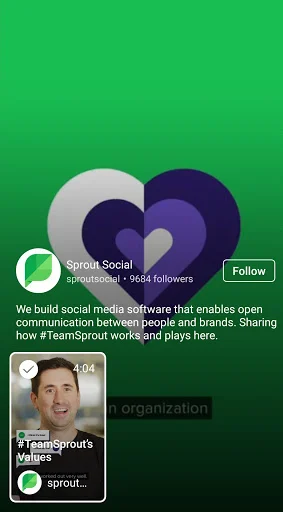 Canal IGTV de Sprout